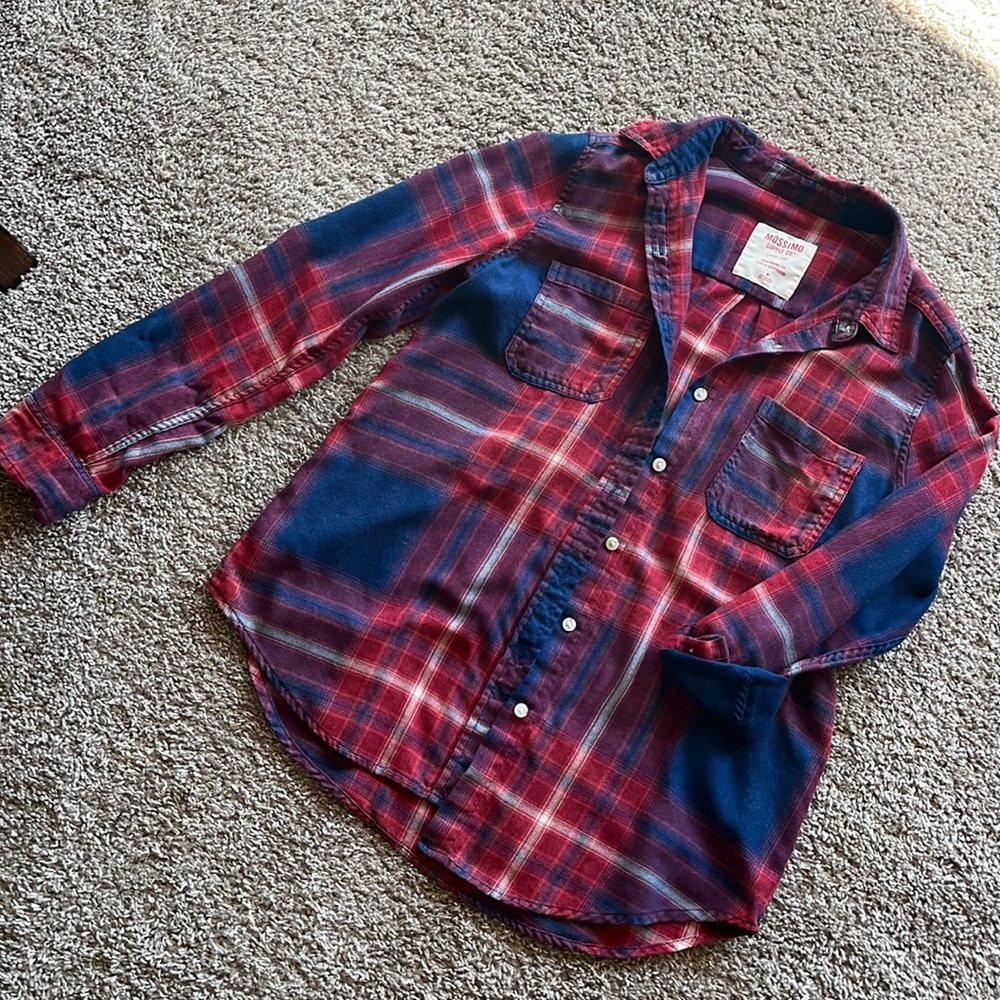 Red and blue flannel